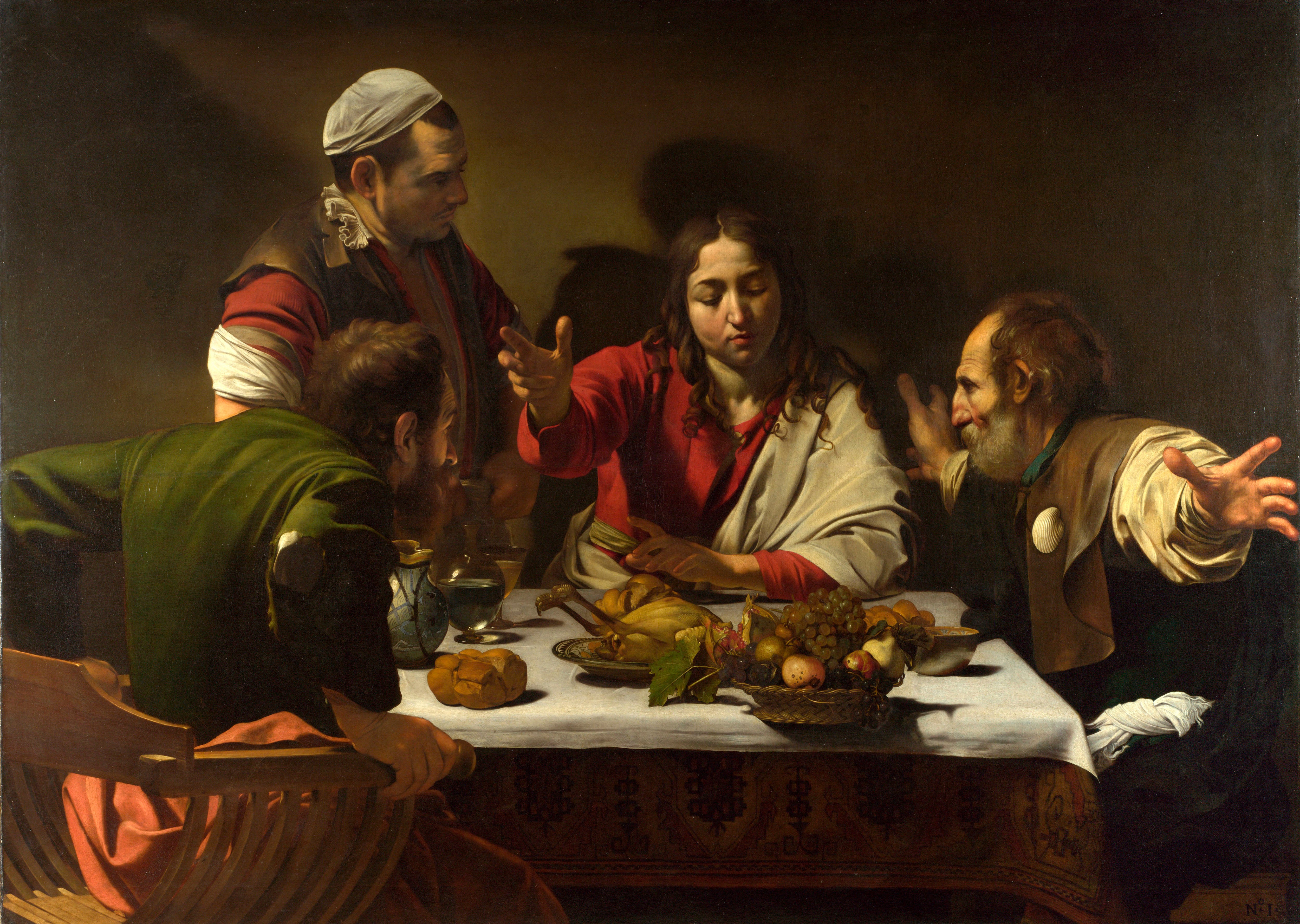 "Cena de Emaús" 1606, Caravaggio