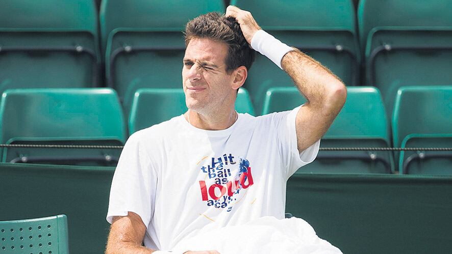 Juan Martín Del Potro en Wimbledon, el año pasado fue eliminado en tercera ronda.