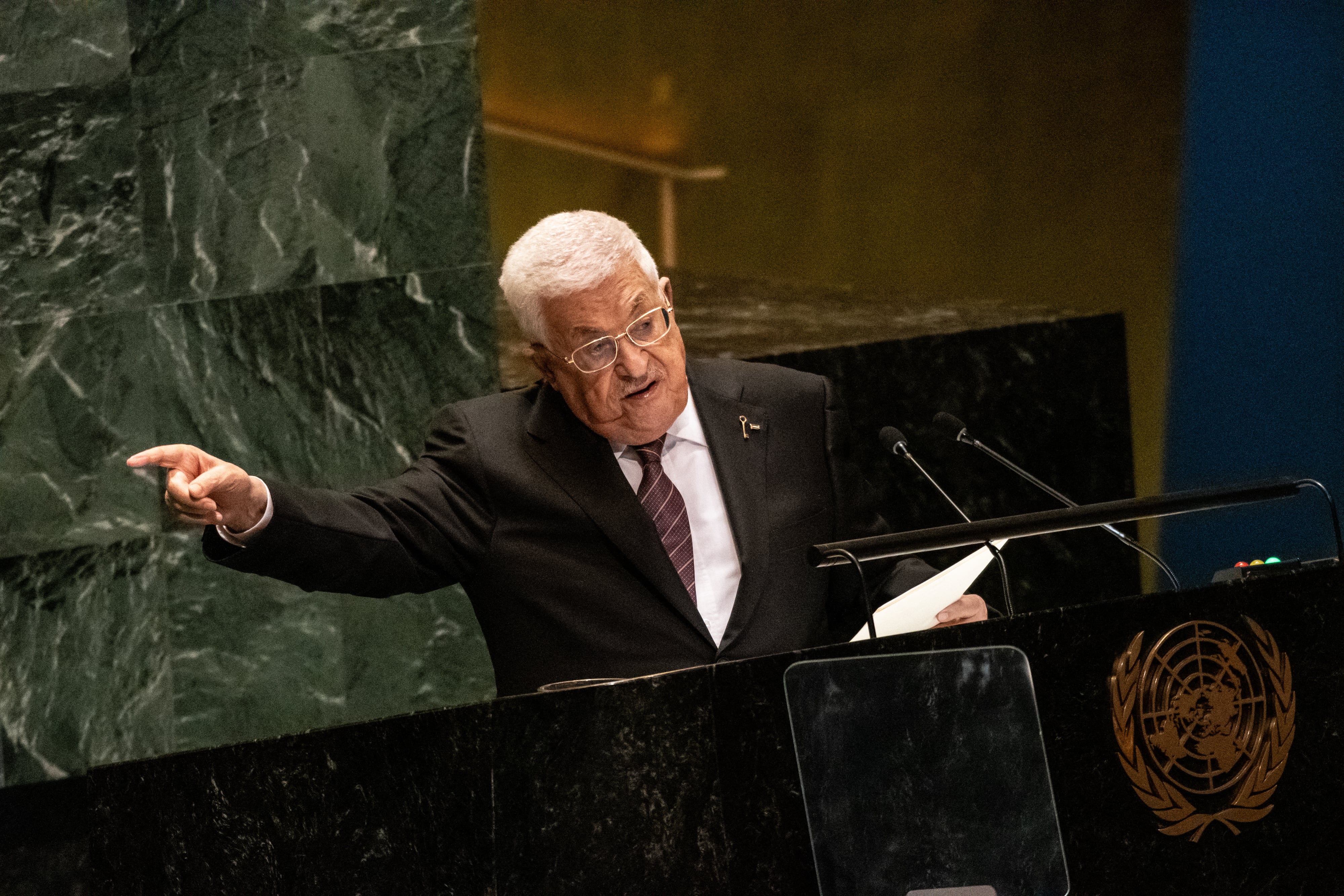 Mahmud Abbas,  presidente de la Autoridad Palestina, en la ONU.