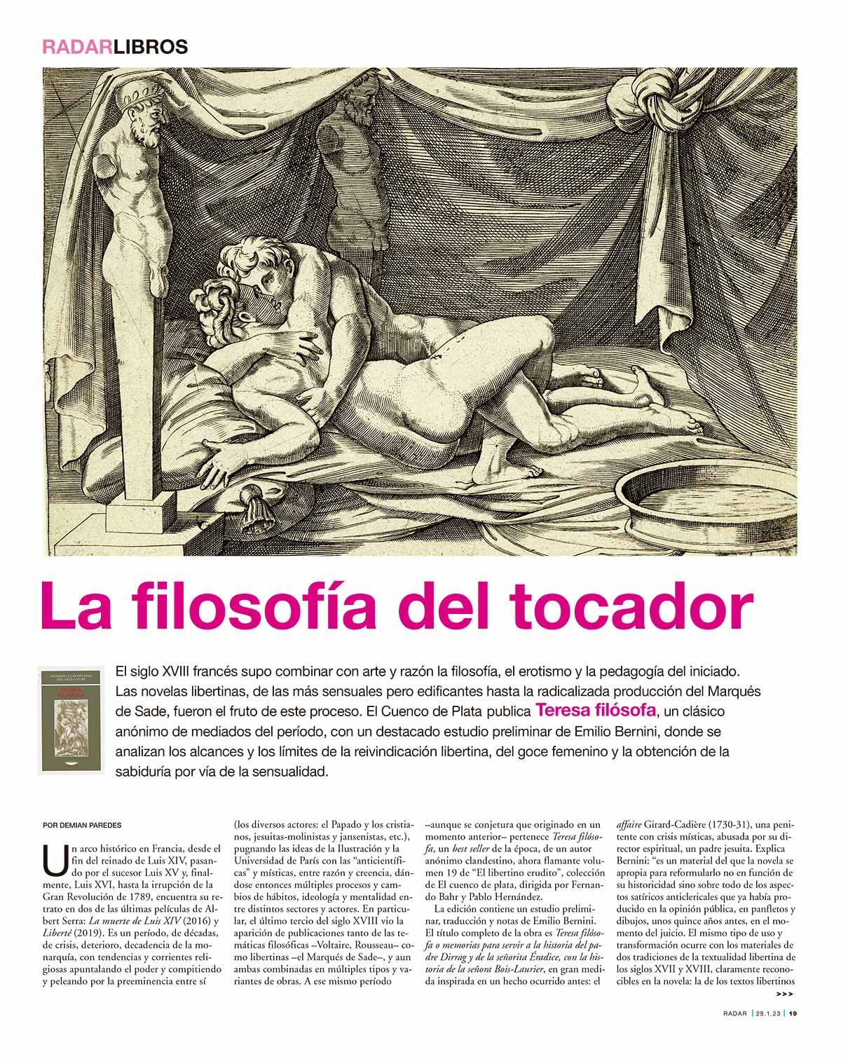 La filosofía del tocador - 26/01/2023