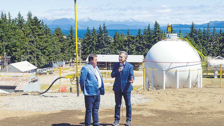 El acto que compartieron Mauricio Macri y Alberto Weretilneck.