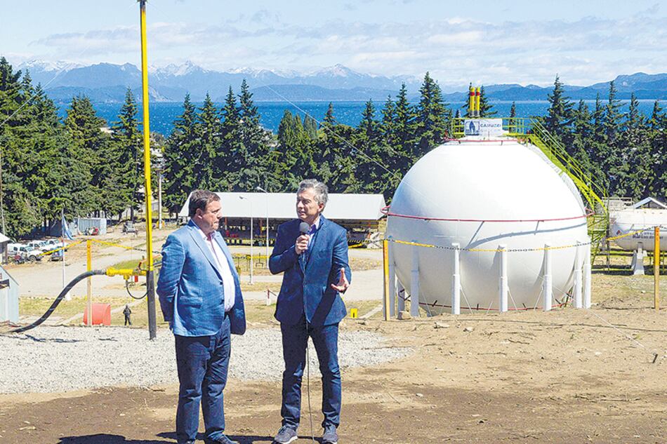 El acto que compartieron Mauricio Macri y Alberto Weretilneck.