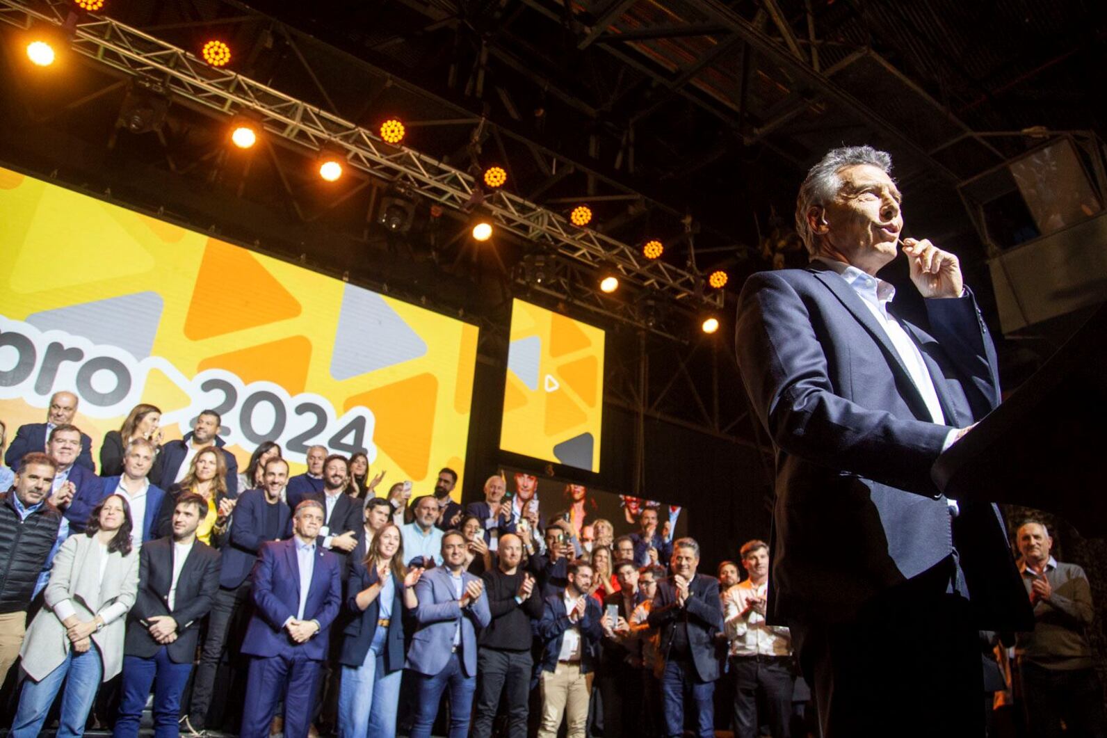 El expresidente, junto a los integrantes del "nuevo PRO"