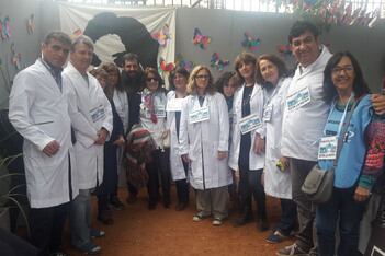 El escritor Marcelo Britos llevó la masiva adhesión.