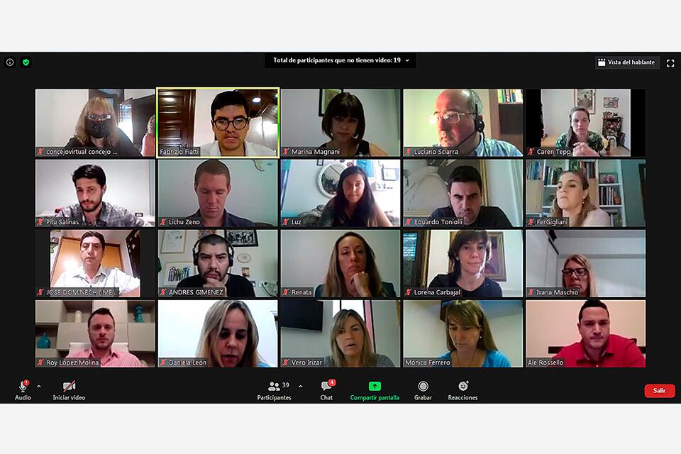 Los ediles debatieron la emergencia online.