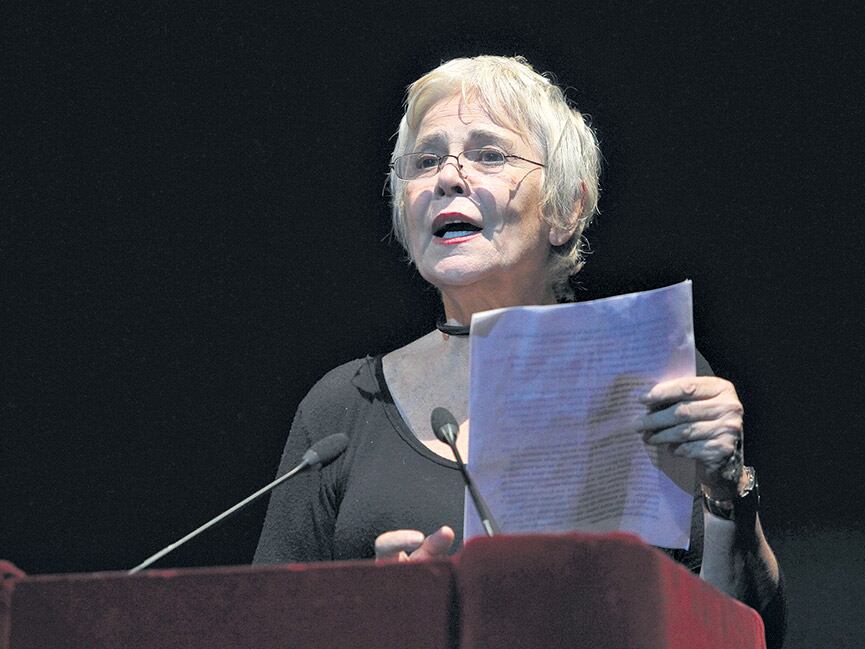 Leonor Manso leyó un mensaje internacional escrito por la actriz francesa Isabelle Huppert.