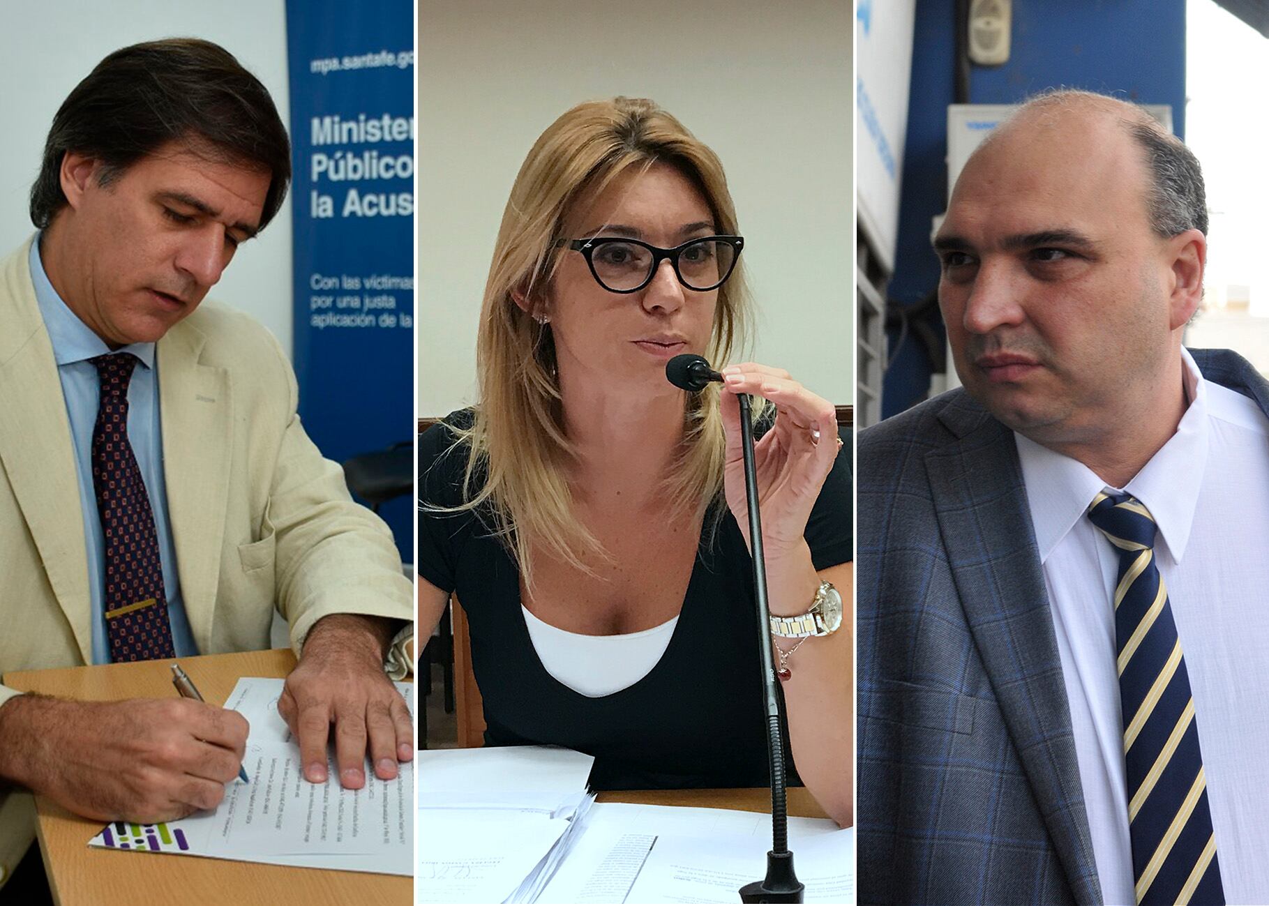 Arietti, el denunciado, y Apullán y Martí, los denunciantes.