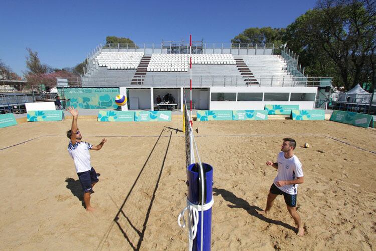 El beach voley fue una de las pruebas que se disputaron en el Parque Verde durante los Juegos.
