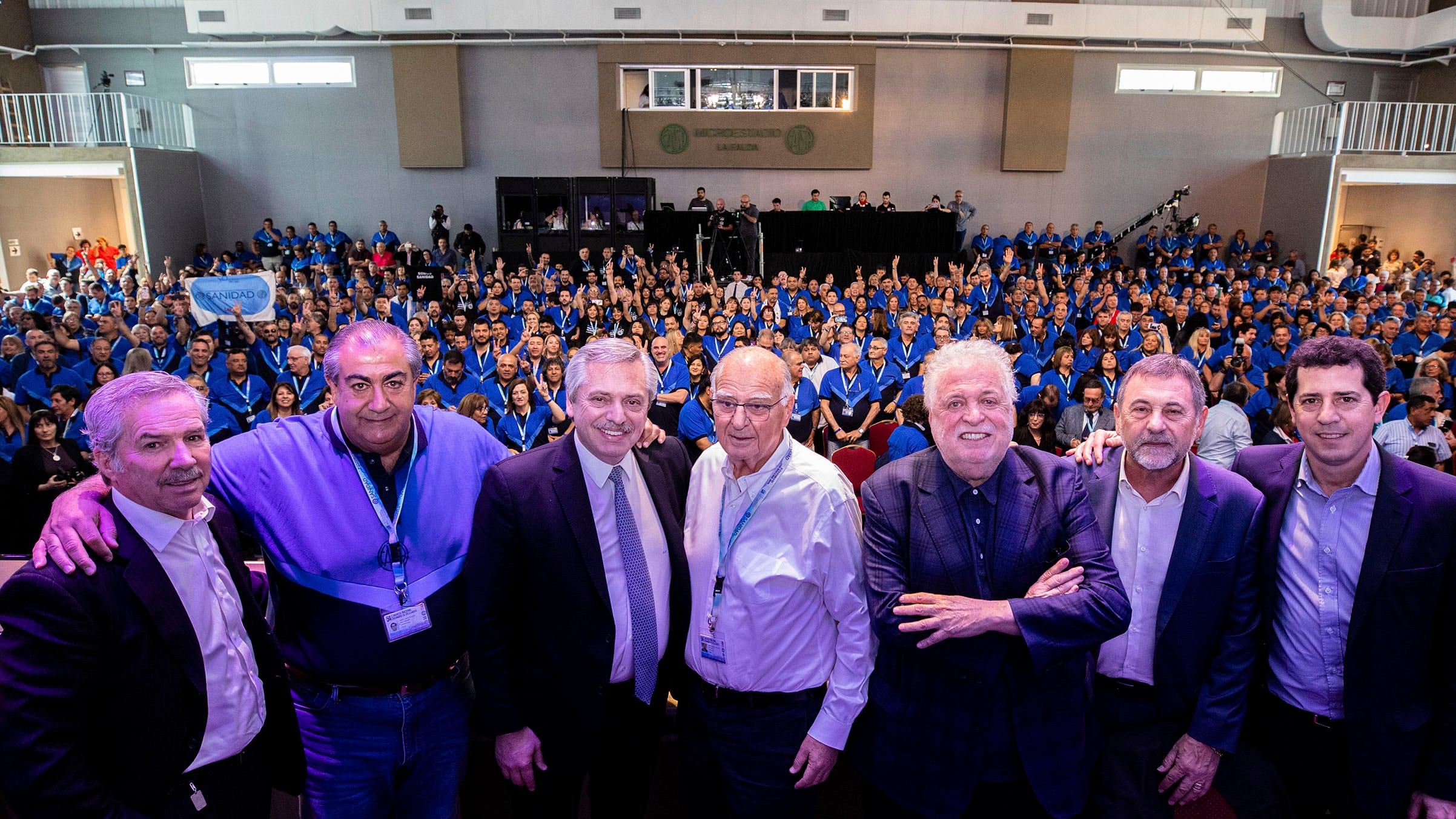 Alberto Fernández encabezó un encuentro sindical en La Falda.