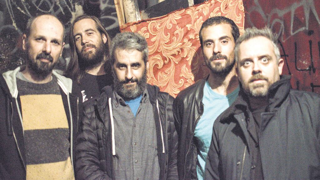 Los Terribles en pleno: Iván es el segundo desde la izquierda