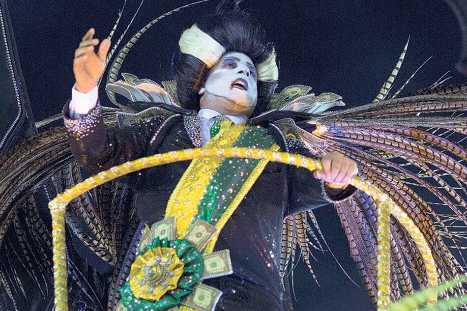 El mandatario Michel Temer fue representado como un Drácula neoliberal.