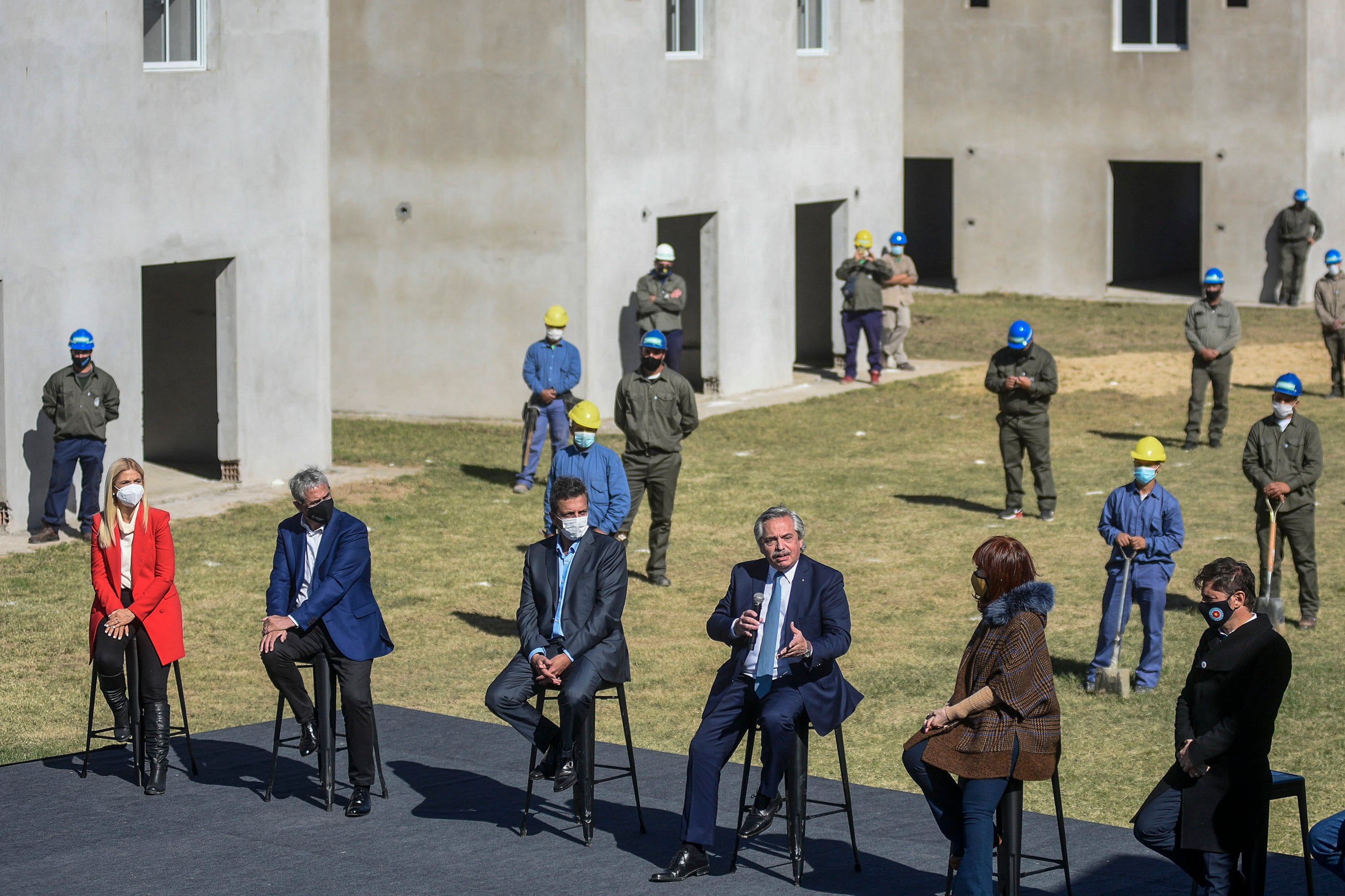 Los dirigentes del Frente de Todos, juntos.