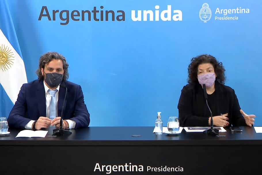 Cafiero y Vizzotti anuncian los alcances del nuevo DNU.