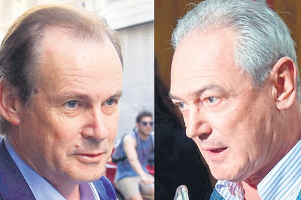 Gustavo Bordet, candidato de unidad del peronismo, y diputado radical Atilio Benedetti, de Cambiemos.