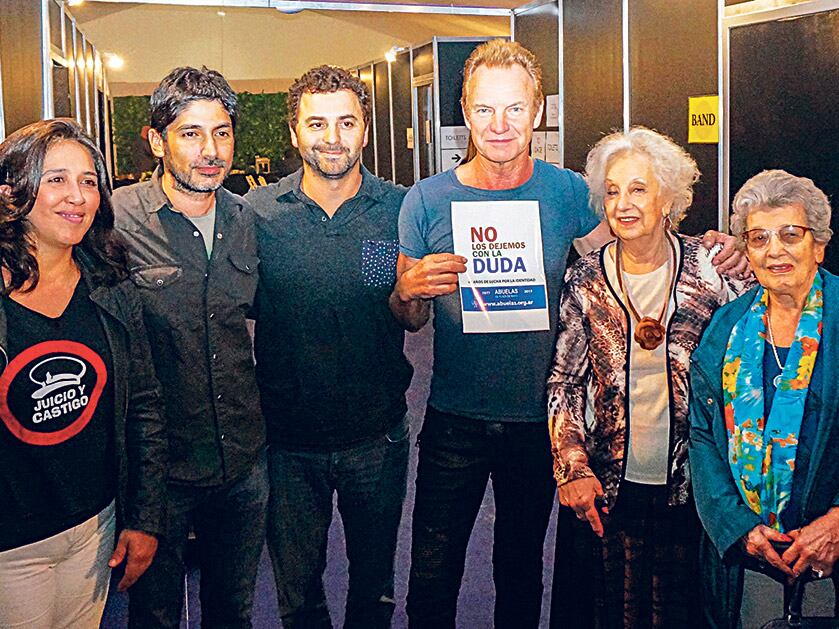 Sting y las Abuelas se volvieron a ver en los camarines del Hipódromo de Palermo.