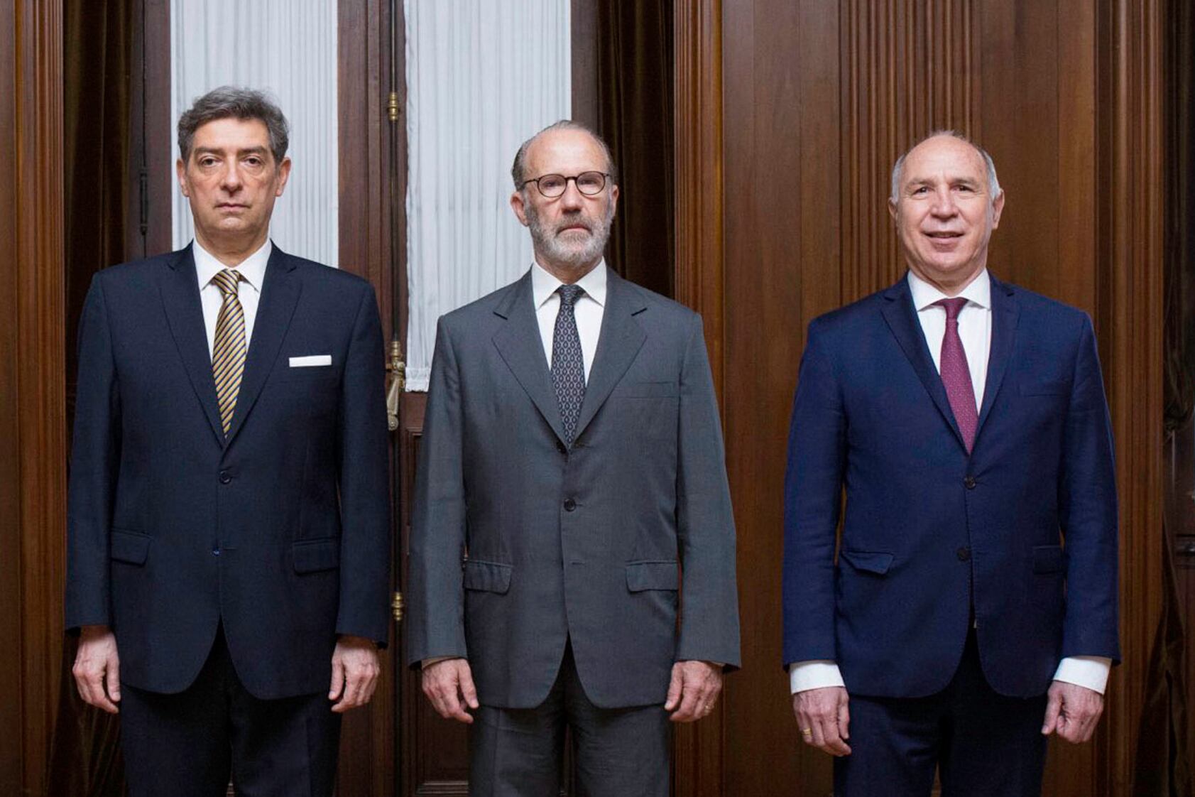Horacio Rosatti, Carlos Rosenkrantz y Ricardo Lorenzetti.