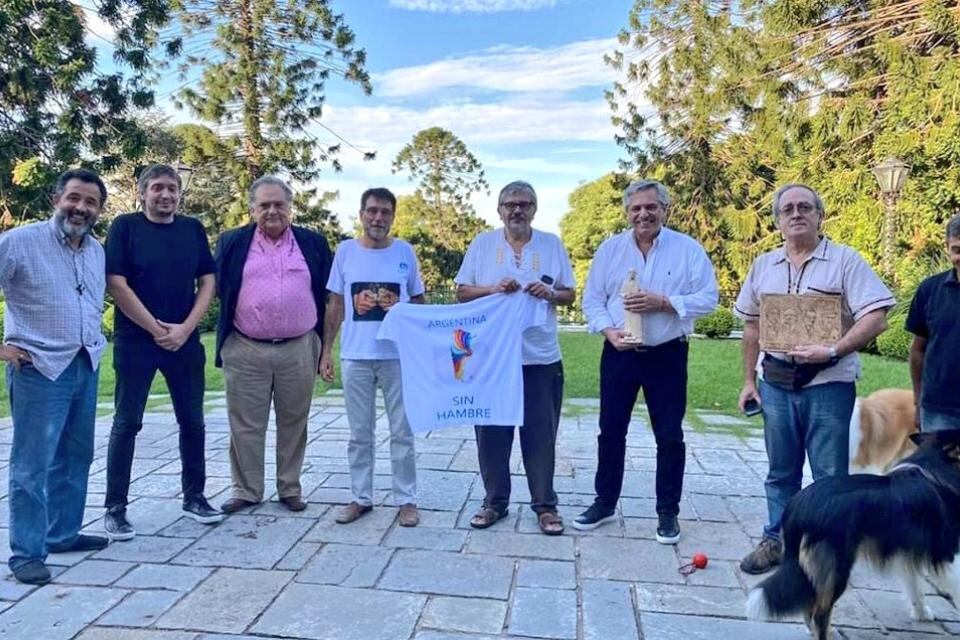 Los curas del COPP visitaron al Presidente en marzo pasado, en Olivos.