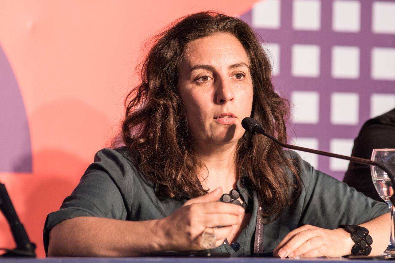 Paula Hernández en el reciente Festival de Mar del Plata.