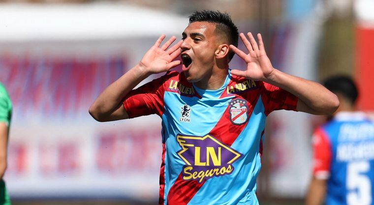 Nicolás Giménez durante su consagración en Arsenal de Sarandí.