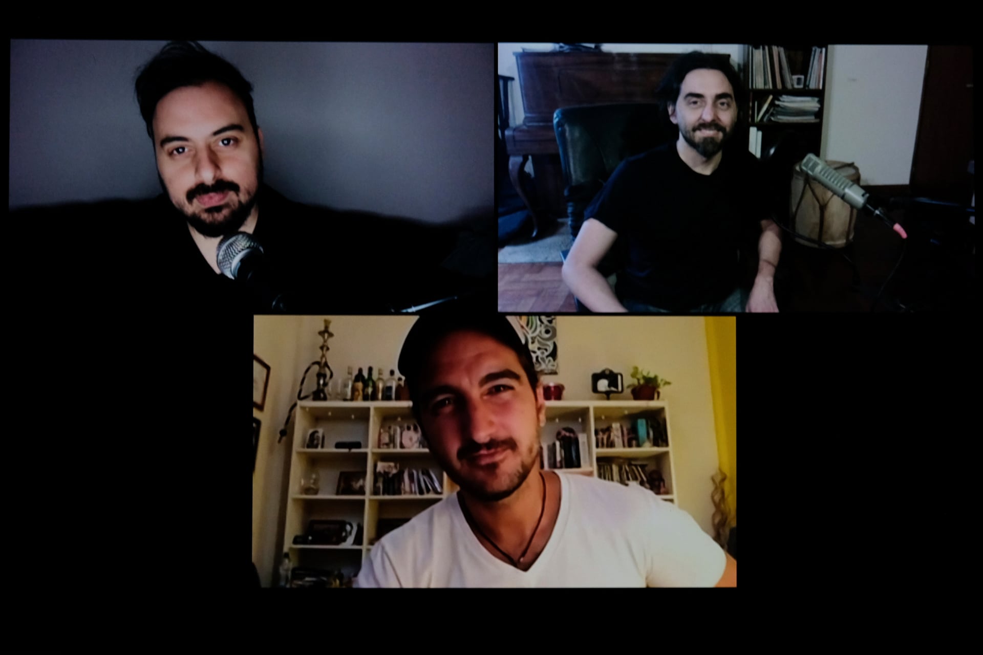 Martín Molina, Alejandro Dolina (hijo) y Manuel Moreira: un combo que atravesó el eter y coquetea con la música televisiva.