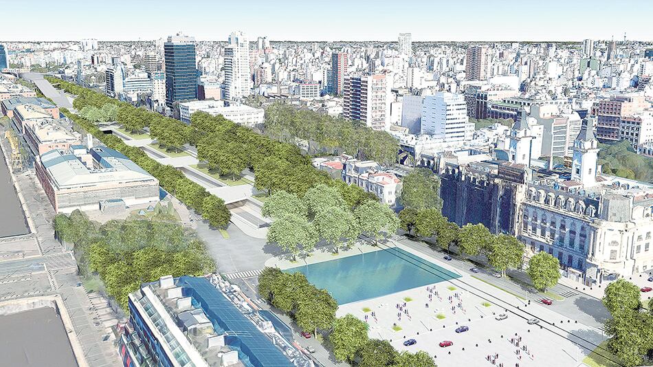 El boceto de rediseño del Paseo del Bajo que conectará las autopistas Buenos Aires-La Plata e Illia es una muestra de la inversión pública al servicio de la privada.
