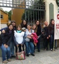 El movimiento de mujeres se movilizaron hasta Diputados.