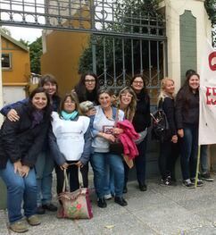 El movimiento de mujeres se movilizaron hasta Diputados.