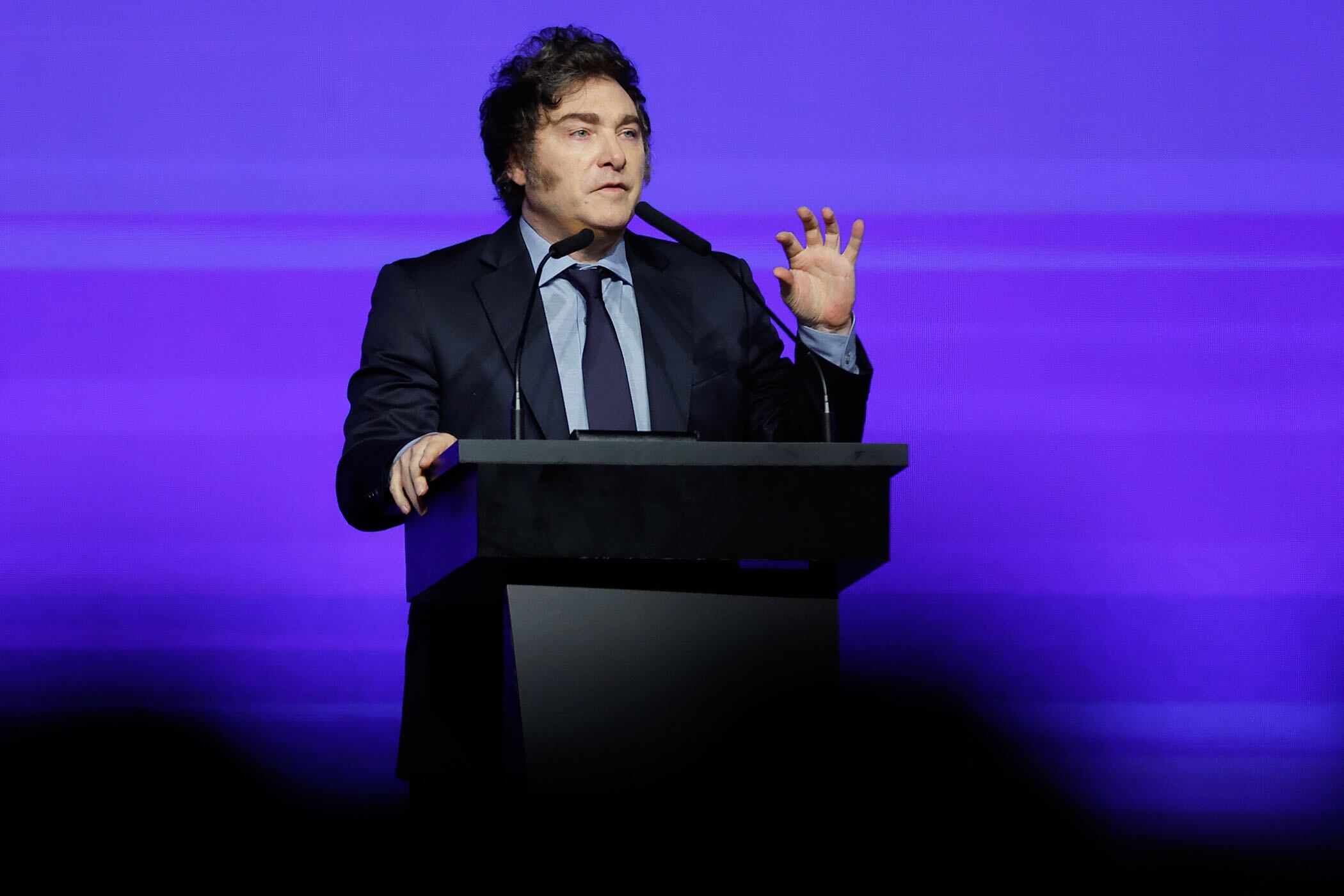 Javier Milei en el cierre de la CPAC.