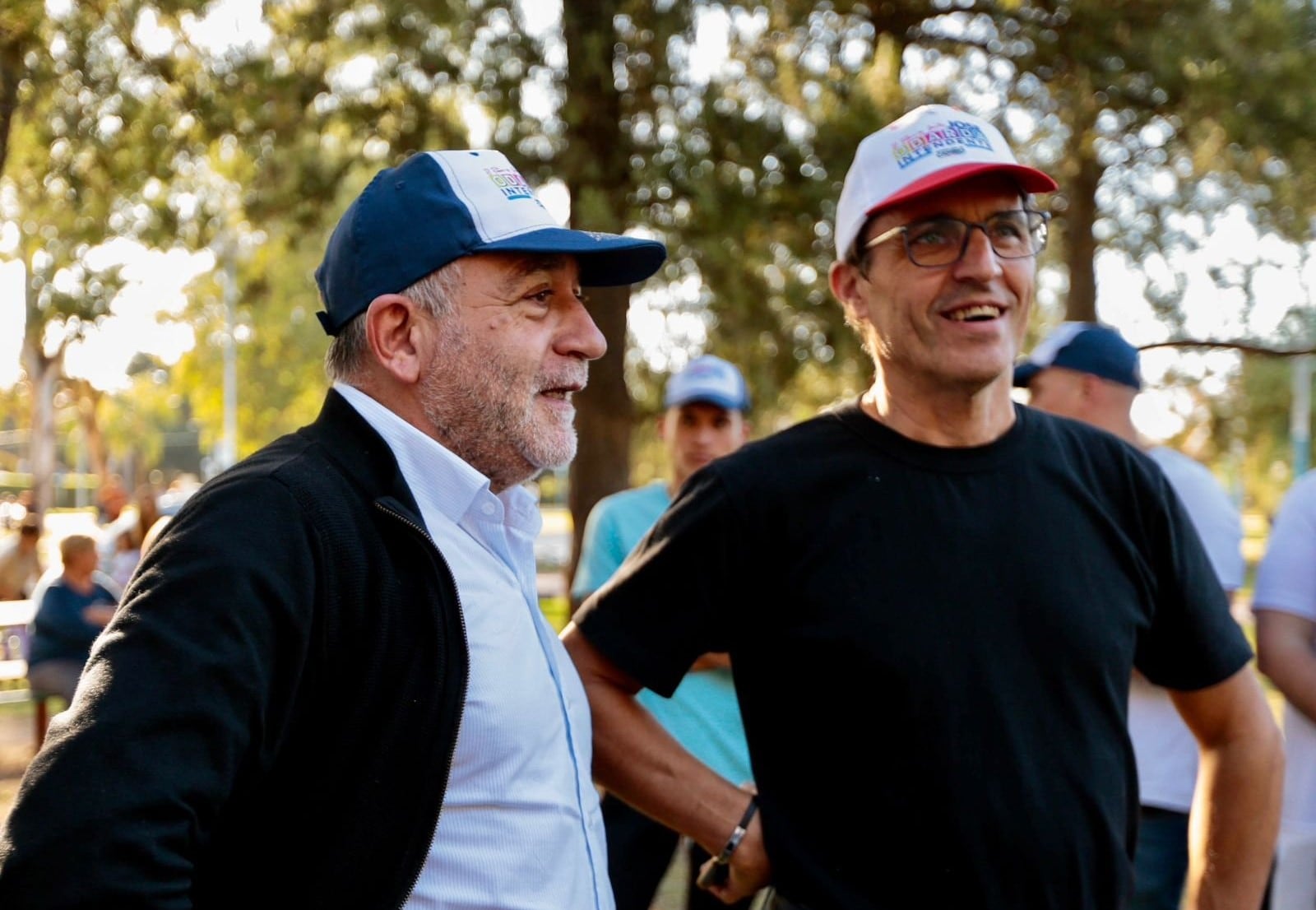 Luis Juez y el electo intendente José María Obarda.