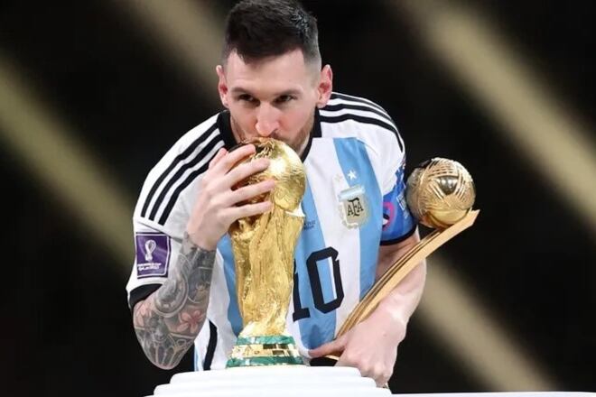 Lionel Messi se consagró campeón de la Copa del Mundo tras la final ante Francia. Imagen: FIFA.