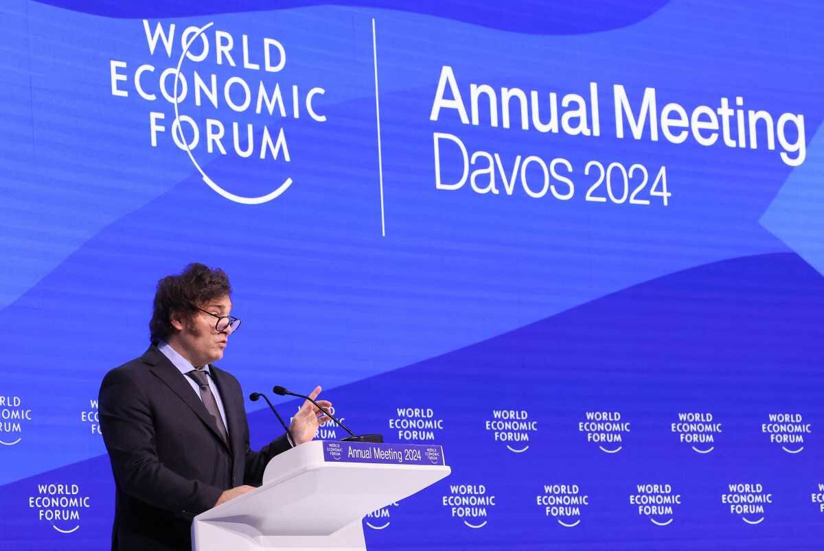 Javier Milei en el Foro de Davos 
