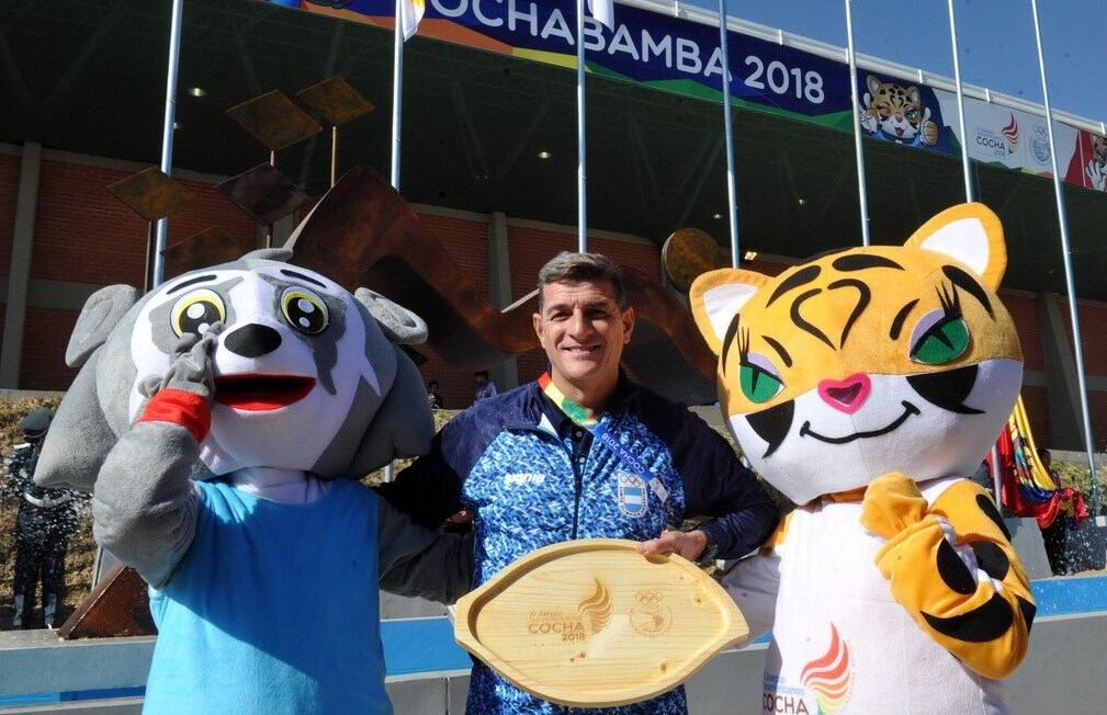 Diego Gusmán, en los Juegos de Cochabamba 2018.