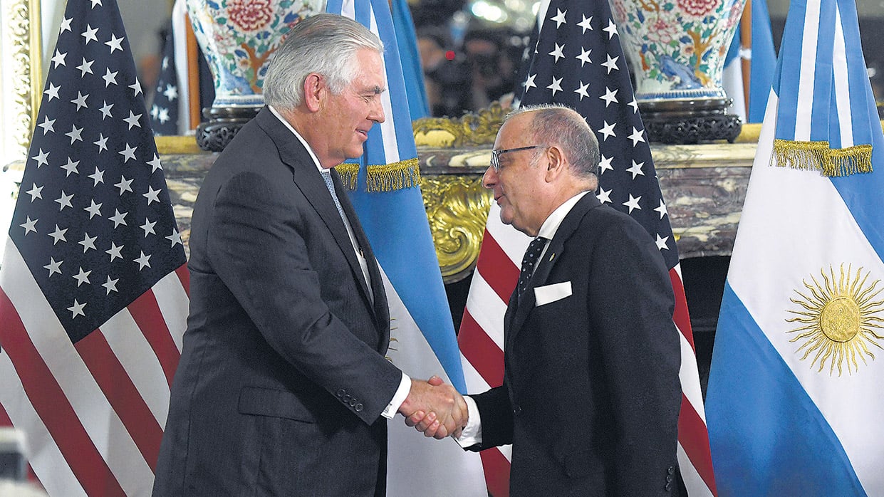 Tillerson y Faurie mantuvieron un encuentro en el Palacio San Martín.