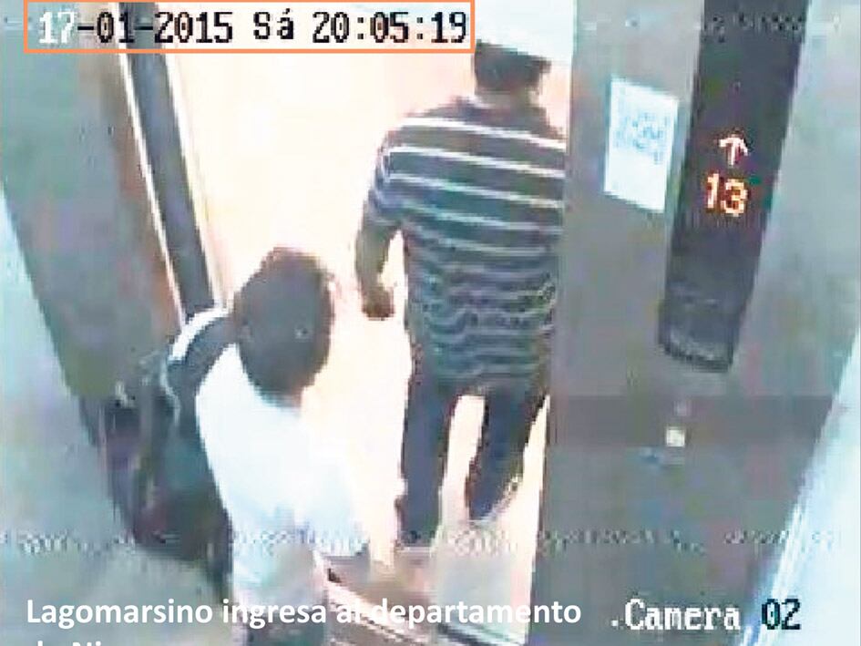 Lagomarsino llegó a la torre Le Parc y tomó el ascensor a las 20.05 hacia el departamento de Nisman.