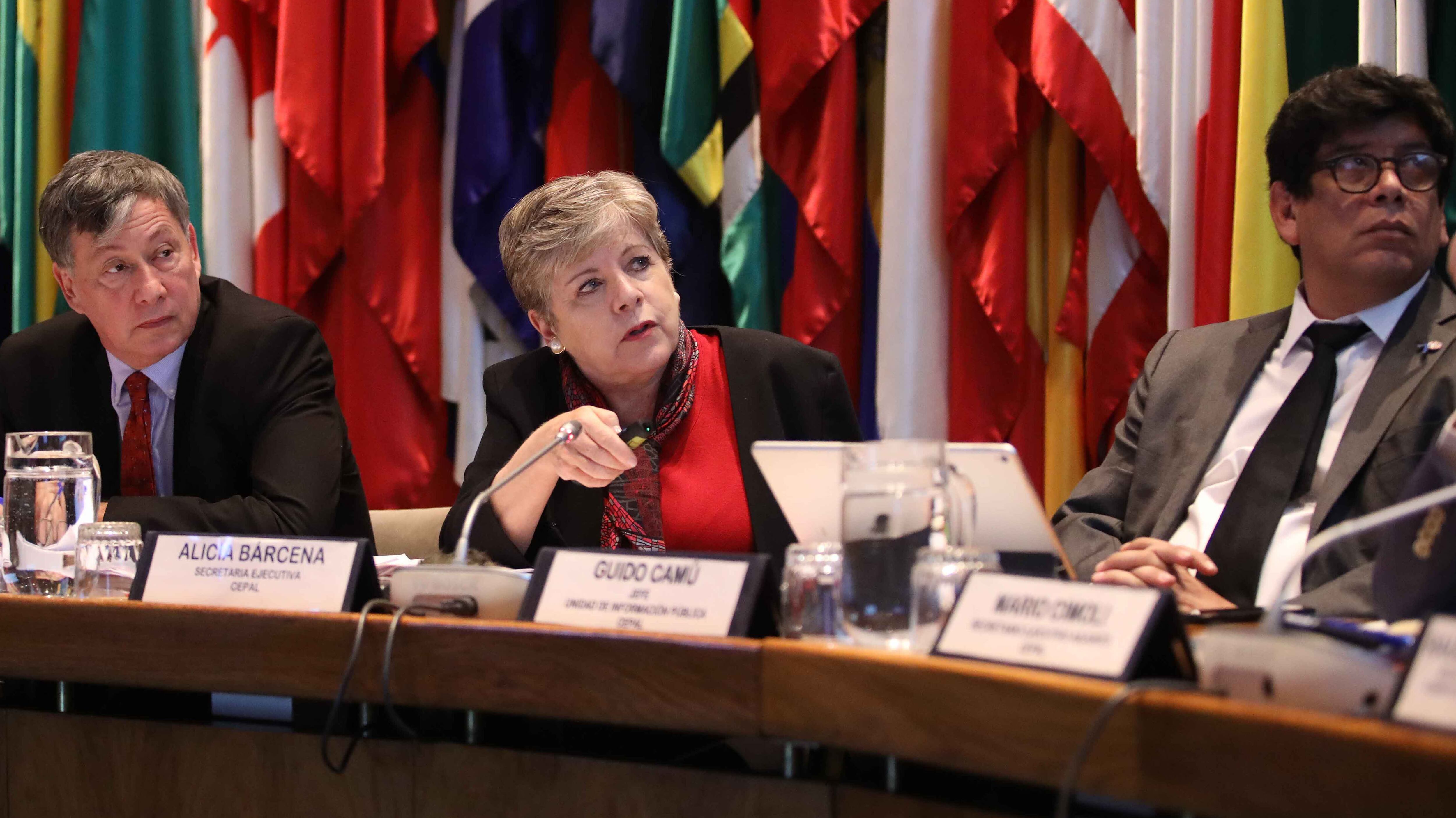 La titular de la CEPAL, Alicia Bárcena, encabezó el anuncio. 