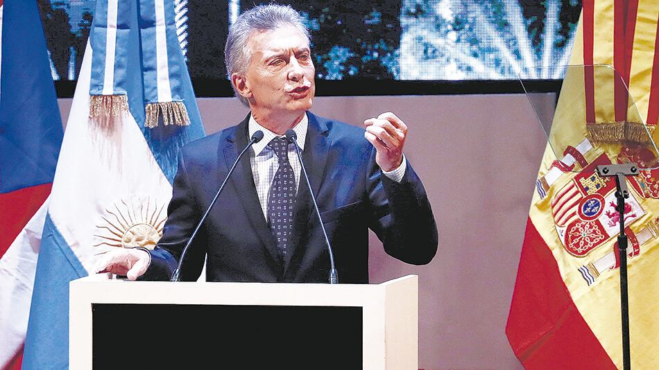 Macri, durante su discurso en Córdoba, en la inauguración del Congreso de la Lengua.