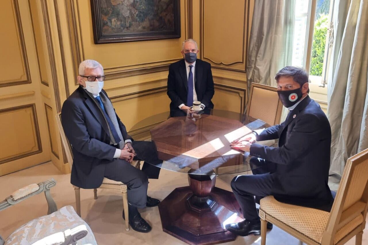 Pettigiani, Kiciillof y Alak, en la Casa de Gobierno bonaerense