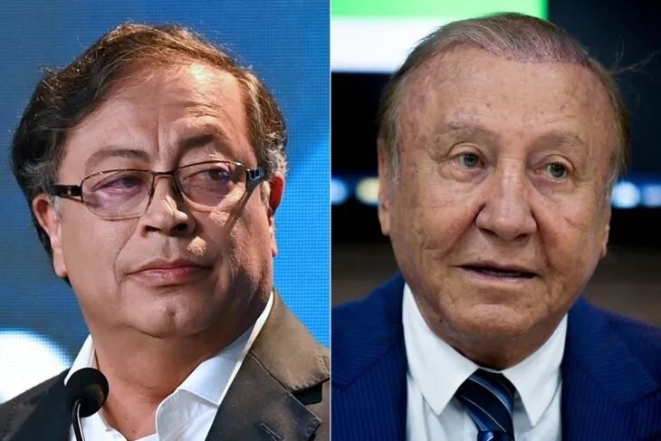 Gustavo Petro y Rodolfo Hernández, candidatos a la presidencia de Colombia. Imagen: AFP. 