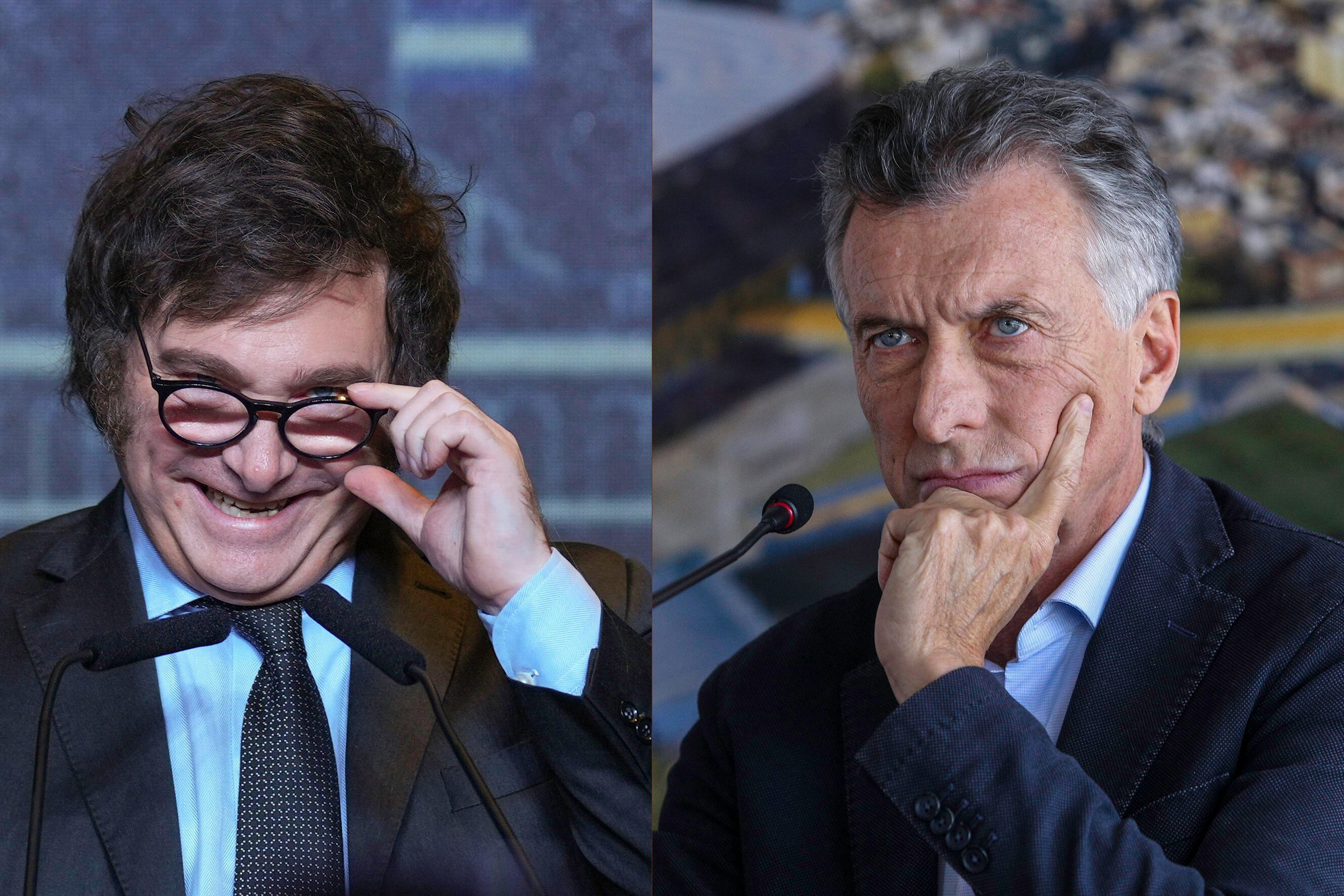 Javier Milei y Mauricio Macri en medio de un coqueteo que puede definir el futuro electoral en Buenos Aires.