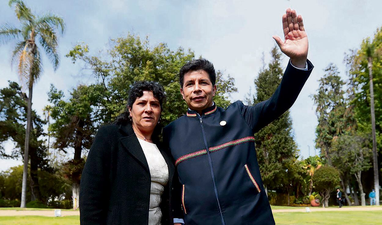 Lilia Paredes y Pedro Castillo. Foto: Presidencia de Perú