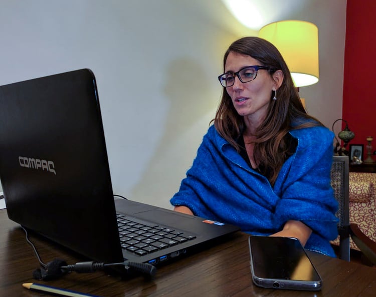 Gómez Alcorta habló por videoconferencia. 