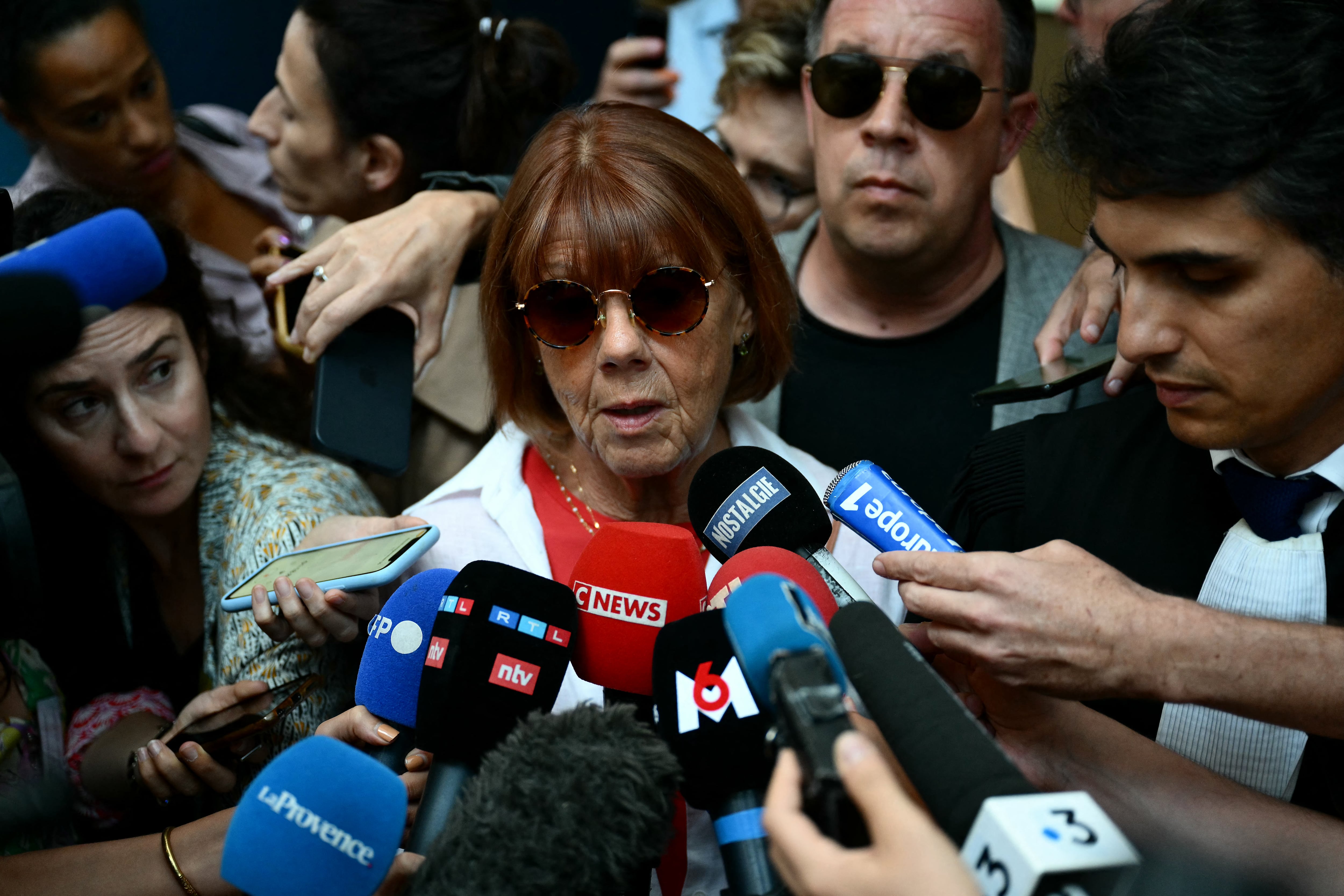 Gisèle Pélicot, la mujer que denunció las violaciones. 