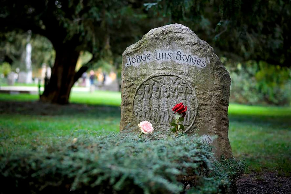 La tumba de Jorge Luis Borges en Ginebra, donde murió en junio de 1986. 