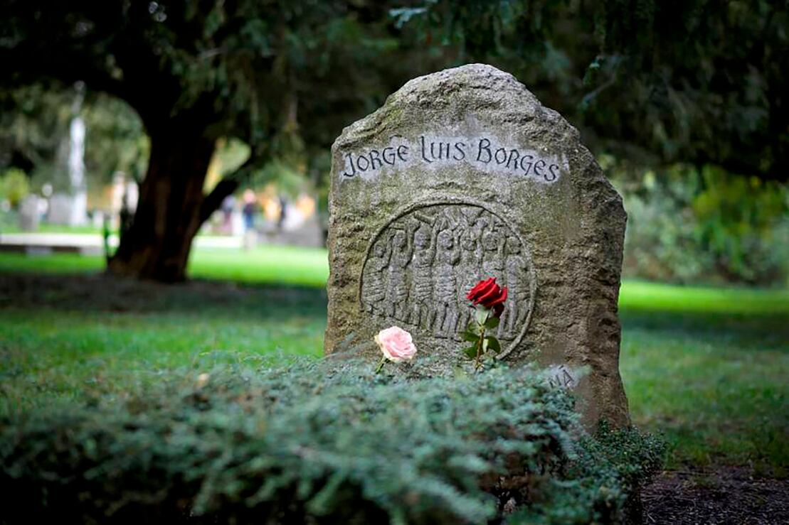 La tumba de Jorge Luis Borges en Ginebra, donde murió en junio de 1986.