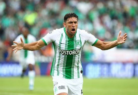 Braghieri con la casaca de Atlético Nacional de Medellín.