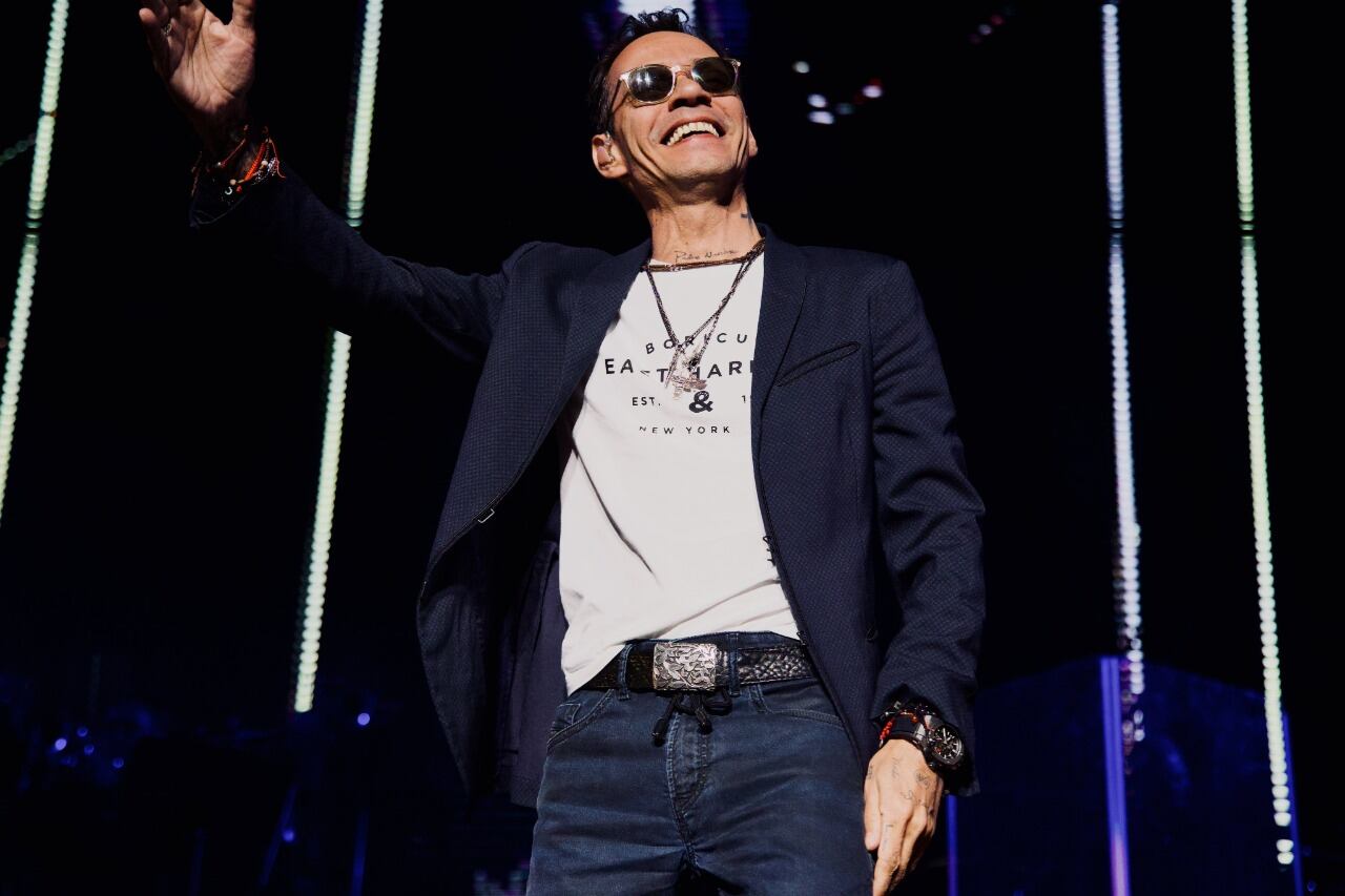 Marc Anthony recibió un botellazo durante un show en Medellín. Imagen: @MarcAnthony.