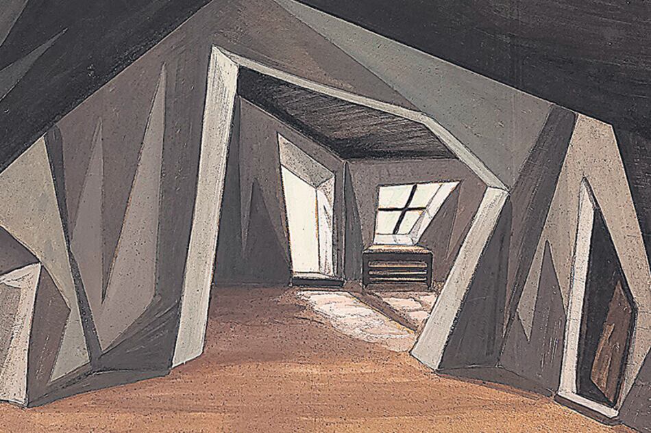 Escenografía para el primer acto de “Marcos Severi” de J. Payrá. Abraham Vigo, 1928.