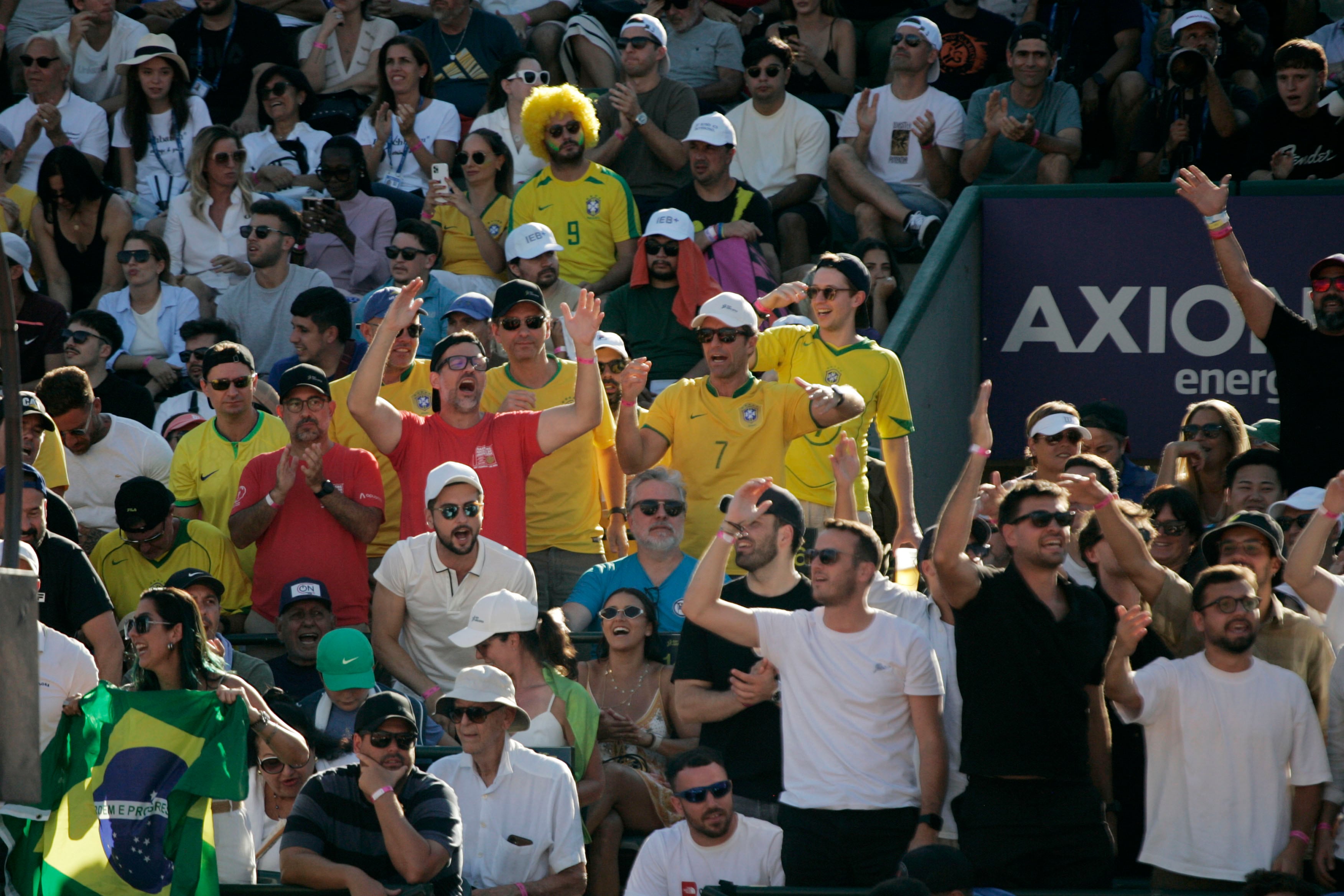 Los hinchas de ambos países en el Buenos Aires Lawn Tennis