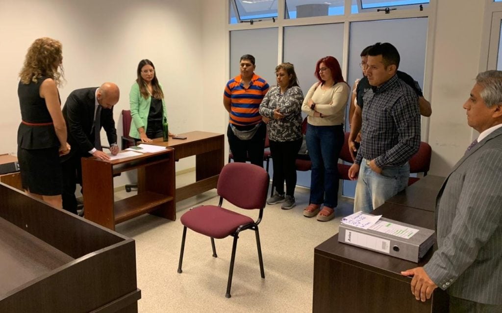 Lectura del veredicto en la Sala II del Tribunal de Juicio.
