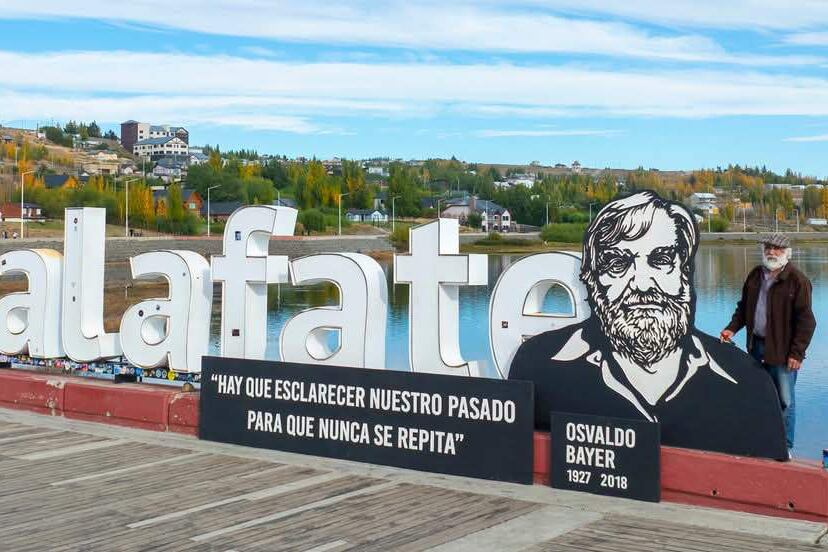 Muevo monumento realizado en El Calafate.